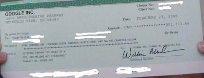 Cheque adsense
