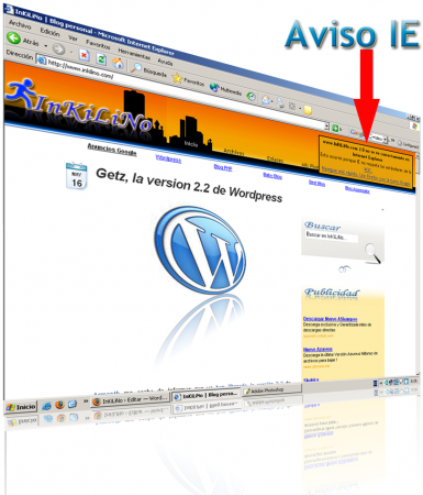 Aviso internet explorer