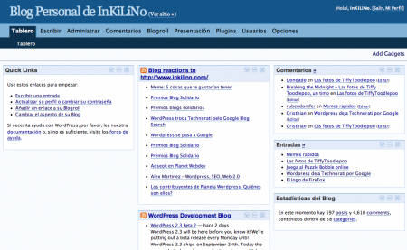 Mi Dashboard de WordPress
